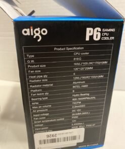 AIGO P6 Air Cooler 6 Heat Pipes 120mm PWM