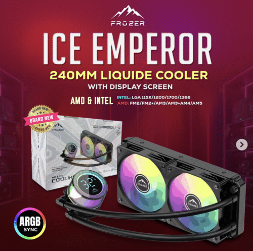 FROZER ICE EMPEROR Frozer Ice Emperor Black ARGB 240MM Liquid Cooler